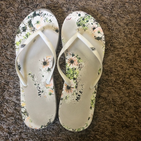 volcom white sandals